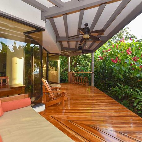Ausblick von der Terasse der Villa Blume im Ferienhaus Tulemar Resort