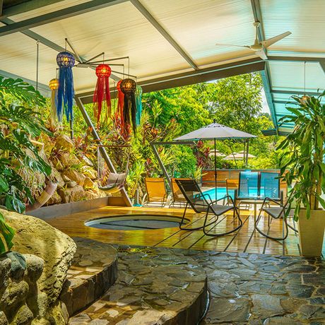 Blick auf den Pool