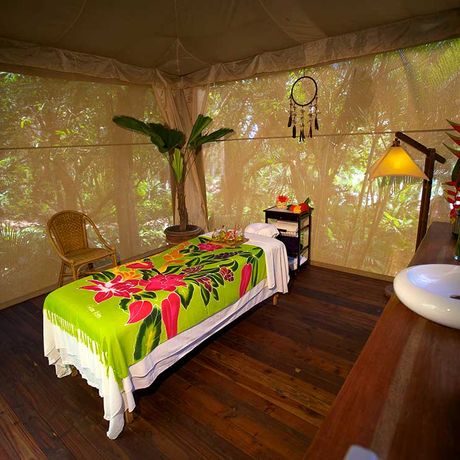 Resort Ylang Ylang SPA Blick auf den SPA des Resort Ylang Ylang