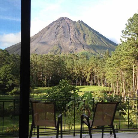 Hotel Arenal Observatory Lodge & Spa Phil’s Villa 08 Ausblick vom Balkon der Phil’s Villa des Hotel Arenal Observatory Lodge & Spa