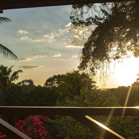 Blick vom Balkon der Bungalows Diquis del Sur
