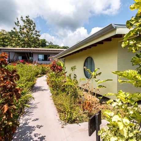 Ferienhaus Eden Tica Lodge Eingangsbereich Blick auf den Eingangsbereich der Eden Tica Lodge