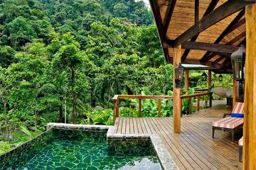Pacuare Lodge Linda Vista Villa Blick auf Pool und Dschungel