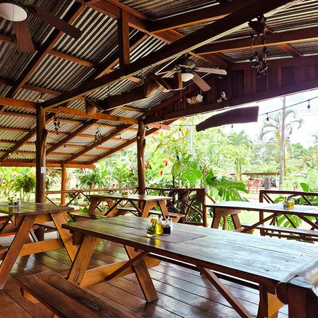 Cabañas-Don-Ramiro- Restaurant Blick in das Restaurant