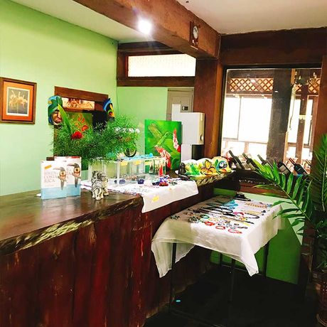 Blick auf die Rezeption des Boutique-Hotel Quelitales