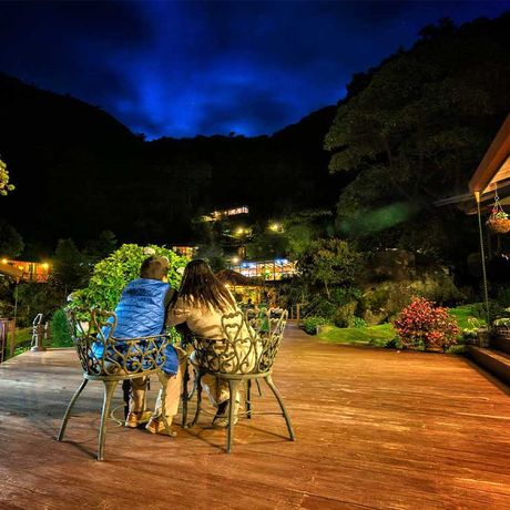 Bungalow Trogon Lodge Aussenansicht 06 Blick auf den nächtlichen Himmel der Bungalow Trogon Lodge