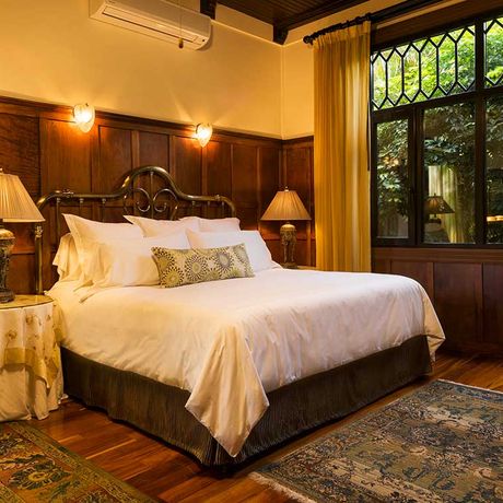 Boutique-Hotel Grano de Oro Gartensuite 01 Bett der Gartensuite im Boutique-Hotel Grano de Oro