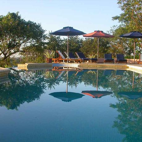 Hotel Luna Azul Pool 02 Blick das Pool des Hotels Luna Azul