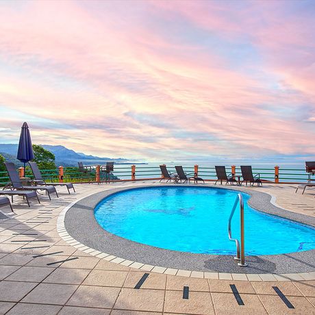 Blick auf einen Pool