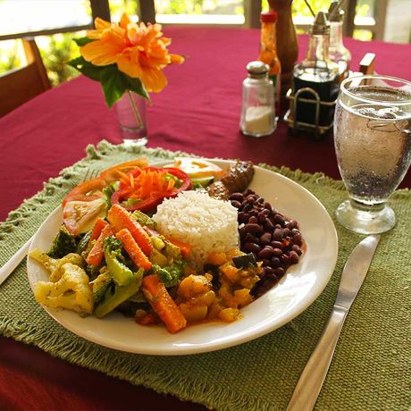 Dschungel-Lodge Hacienda Barú Mittagessen Blick auf das Mittagessen der Dschungel-Lodge Hacienda Barú