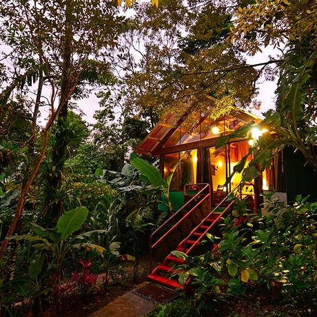 Bungalow + Cabinas Casitas Tenorio Standardbungalow 09 Aussenansicht des Standardbungalows der Bungalow + Cabinas Casitas Tenorio