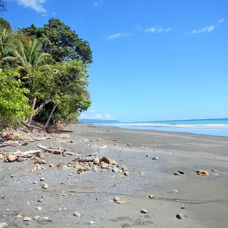 Blick auf den Strand Corcovado Costa Rica Pazifik