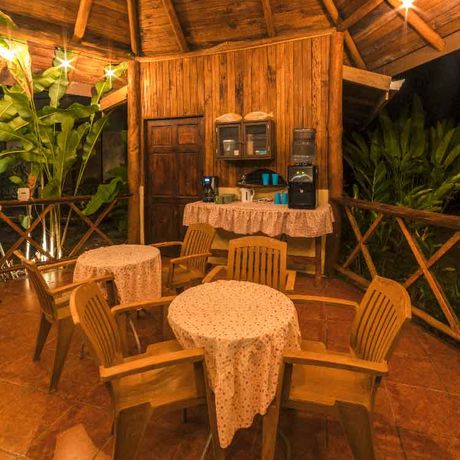 Terrasse des Hotel Jinetes de Osa 
