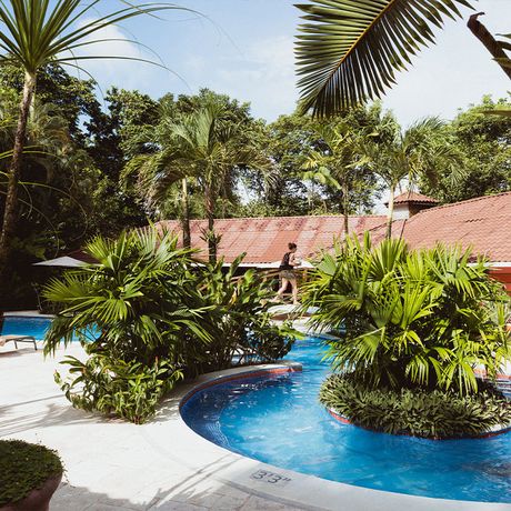 Blick auf einen Pool