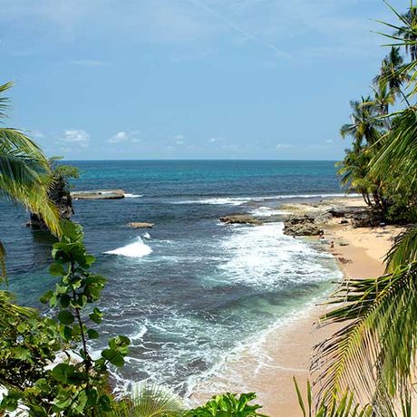Blick auf den Strand bei Manzanillo