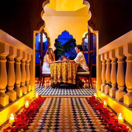 Resort Nayara Gardens romantisches Dinner Blick auf ein romantisches Dinner