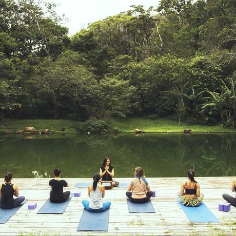 Hotel Belmar Yoga Deck Yoga Deck am See im Hotel Belmar