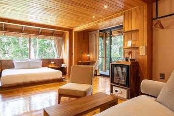 Hotel Belmar Studio Nebelwald Bett Sitzecke