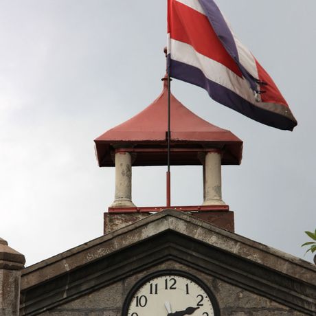 Costa Rica Städte und urbanes Leben Flagge Costa Rica Städte und urbanes Leben Flagge