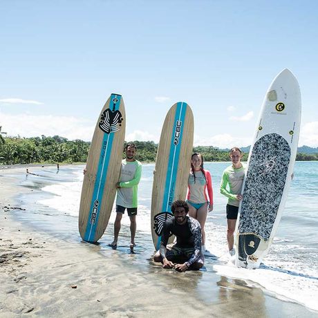 Surfkurs in der Karibik 07 Blick auf eine Surfergruppe beim Surfkurs in der Karibik