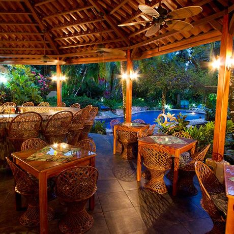 Pension Villas Nicolas Restaurant Blick auf das Restaurant der Pension Villas Nicolas