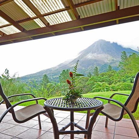 Hotel Arenal Observatory Lodge & Spa Juniorsuite 03 Blick von der Terrasse der Juniorsuite des Hotel Arenal Observatory Lodge & Spa