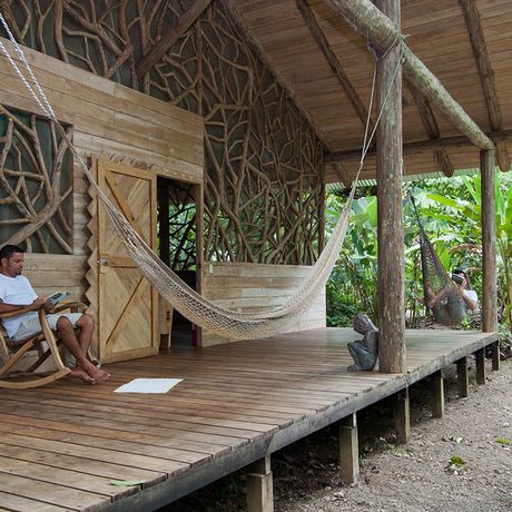 Dschungel-Lodge Danta Corcovado Ferienhaus 01 Aussenansicht des Ferienhauses der Duschungel-Lodge Danta Corcovado