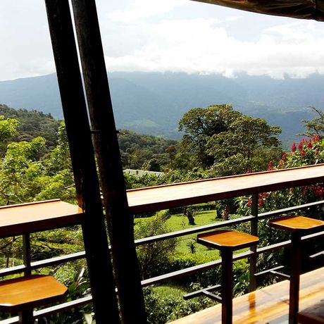 Celeste Mountain Lodge Ausblick Ungestörter Ausblick durch offene Bauweise der Celeste Mountain Lodge