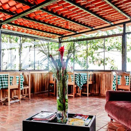 Pension Green Mountain Lodge Restaurant Blick in das Restaurant der Pension Green Mountain Lodge