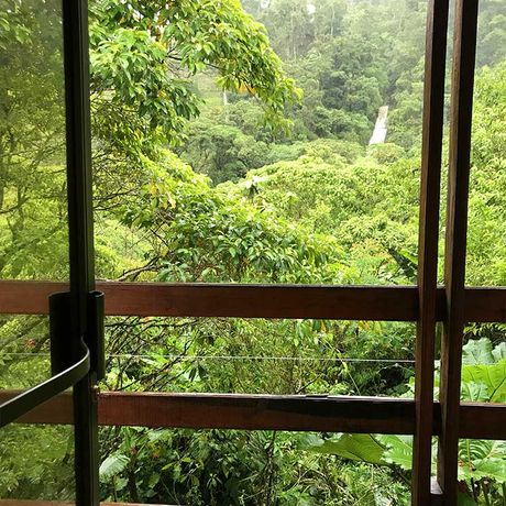 Blick vom Balkon des Boutique-Hotel Quelitales
