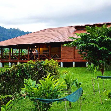 Bungalow Anita Rainforest Lodge Restaurant 03 Blick auf das Restaurant der Bungalow Anita Rainforest Lodge