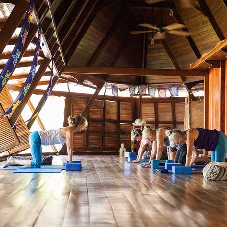 Resort Ylang Ylang Yoga Blick auf den Yoga-Bereich des Resort Ylang Ylang