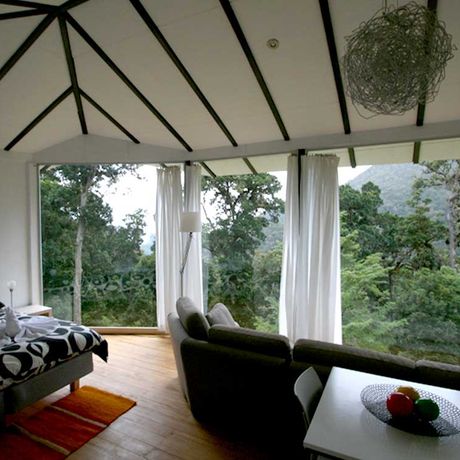 Bungalow Dantica Cloud Forest Lodge_Quetzal 01 Ausblick aus dem Bungalow Quetzal Dantica Cloud Forest Lodge