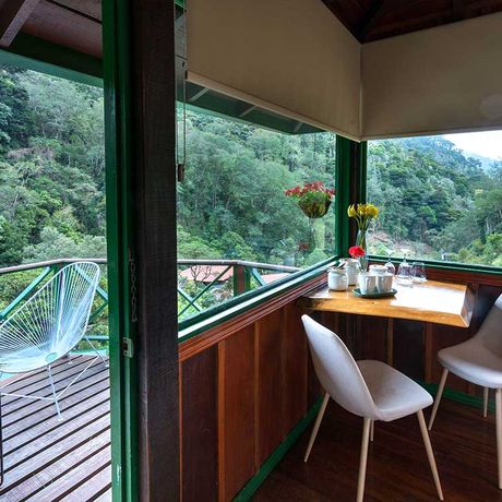 Bungalow Trogon Lodge Superiorzimmer 03 Ausblick aus dem Superiorzimmer der Bungalow Trogon Lodge