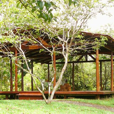 Bungalow Anita Rainforest Lodge Yoga Plattform Blick auf die Yoga Plattform der Bungalow Anita Rainforest Lodge