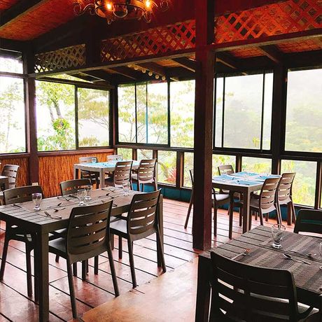 Blick auf das Restaurant des Boutique-Hotel Quelitales