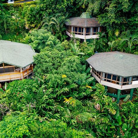 Blick auf das Tulemar Resort aus Vogelperspektive