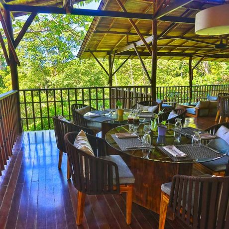 Restaurant der El Remanso Rainforest Wildlife Lodge 