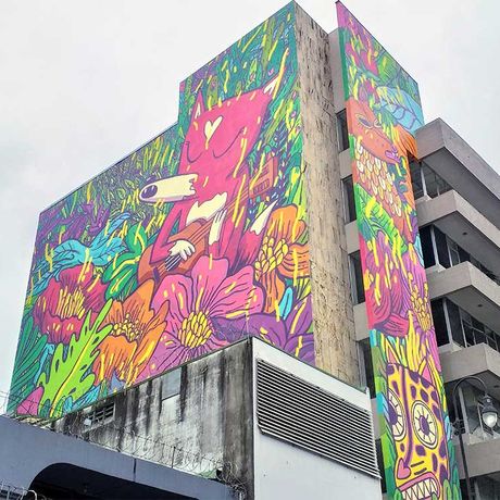 Kunst und Kultur in San José 01 Blick auf ein Grafitti beim Tagesausflug Kunst und Kultur in San José